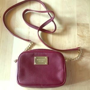 Michael Kors Fulton crossbody bag in wine color